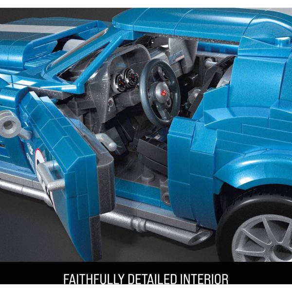 MEGA Hot Wheels 63 Corvette Grand Sport Race Car Building Toy Kit (1060 Pieces) for Collectors - Image 5