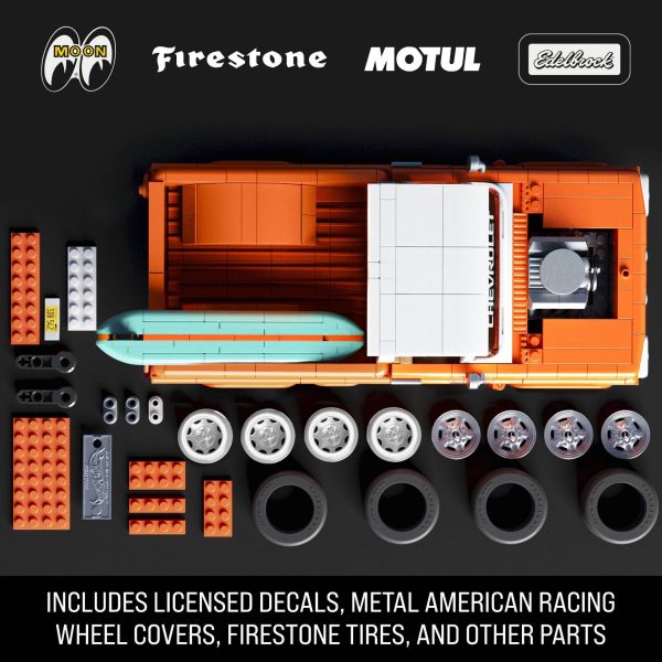 Mattel Brick Shop Hot Wheels Custom ’62 Chevy Pickup Building Toy Kit (858 Pieces), for Collectors - Image 4