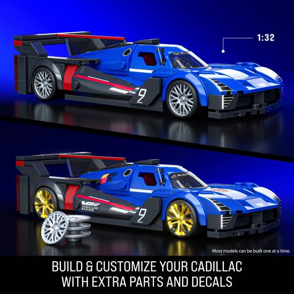 Mattel Brick Shop Hot Wheels Cadillac Project GTP Hypercar Building Toy Kit (236 Pieces), for Collectors - Image 3