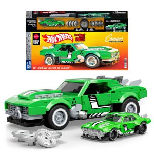 Mattel Brick Shop Hot Wheels Custom ’68 Camaro Building Toy Kit (289 Pieces), for Collectors