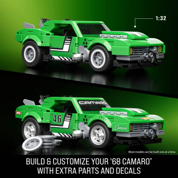 Mattel Brick Shop Hot Wheels Custom ’68 Camaro Building Toy Kit (289 Pieces), for Collectors - Image 3