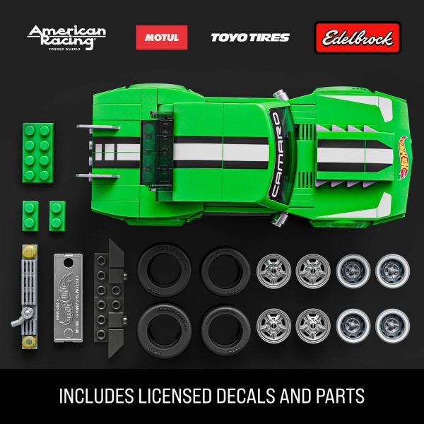 Mattel Brick Shop Hot Wheels Custom ’68 Camaro Building Toy Kit (289 Pieces), for Collectors - Image 4