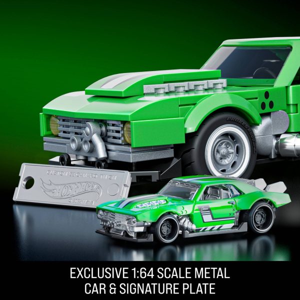 Mattel Brick Shop Hot Wheels Custom ’68 Camaro Building Toy Kit (289 Pieces), for Collectors - Image 5