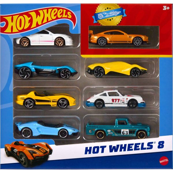 Hot Wheels Cars & Trucks Set with 1 Exclusive Car - 1:64 Scale - 8pk - Image 4
